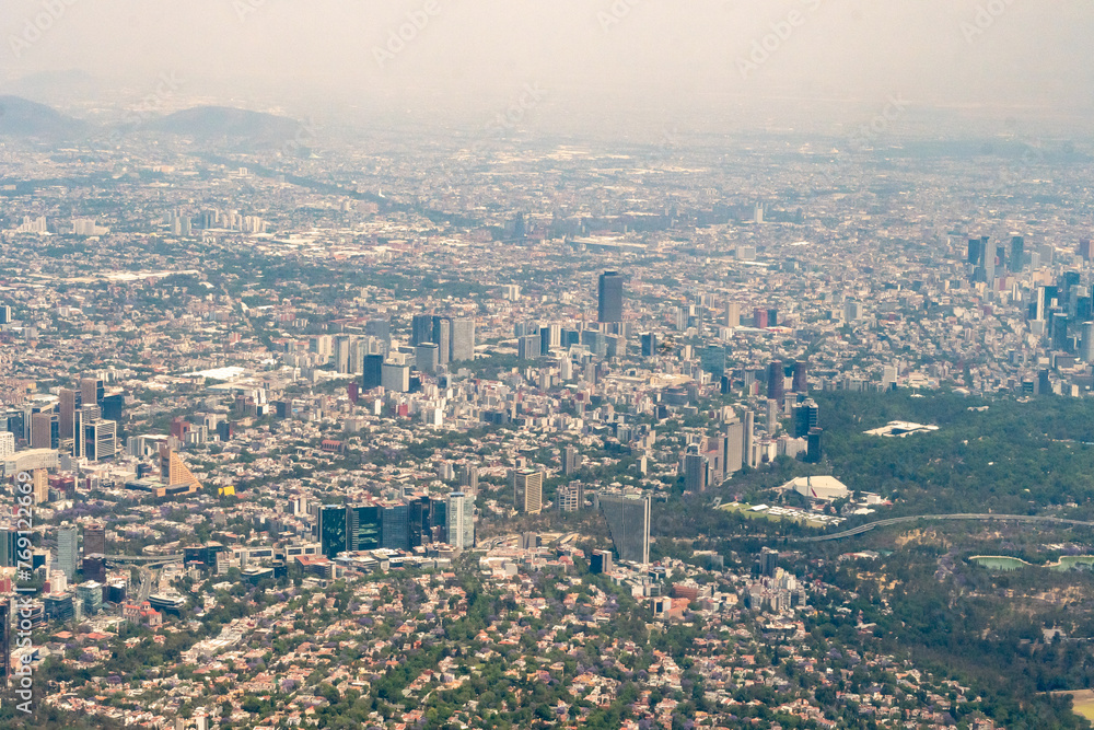 Aerial view of the Polanco Municipality of Mexico City - CDMX