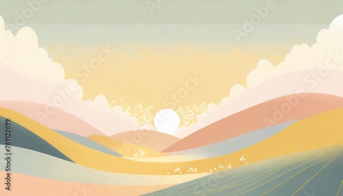 easter background flat illustration pastel colours