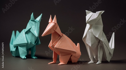 Origami Animal Art in Vibrant Colors