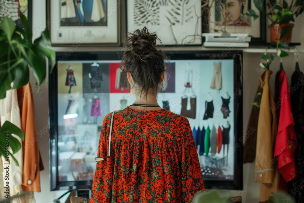 Creative Professional Selecting Fashion Online Creative Professional Selecting Fashion Online