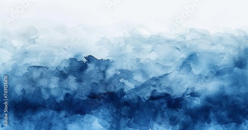 Abstract Oceanic Watercolor Texture - Blue Hues Artistic Background  © Infini Craft