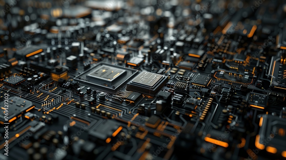 Highly detailed technology texture, AI supercomputer Chrome, insane level of detail throughout circuitry, cinematic depth of field, high contrast lighting, CPU and GPU , circuits interconection. Highly detailed technology texture, AI supercomputer Chrome, insane level of detail throughout circuitry, cinematic depth of field, high contrast lighting, CPU and GPU , circuits interconection.