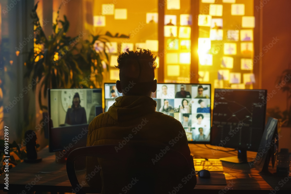Remote Worker in Video Call Remote Worker in Video Call