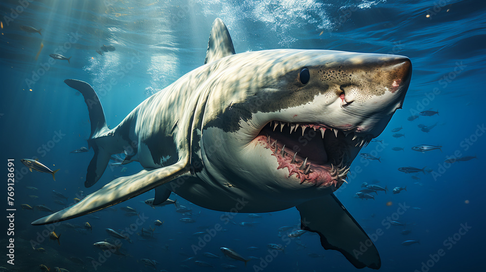 Naklejka premium Shark in its Natural Habitat