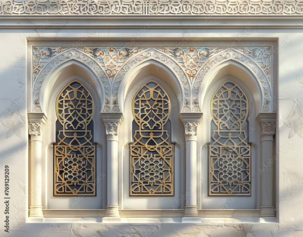 intricate arabesque wall design