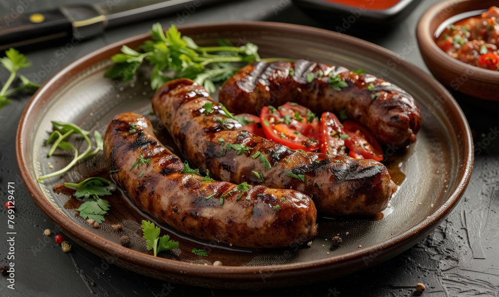grilled sausages rustic feast