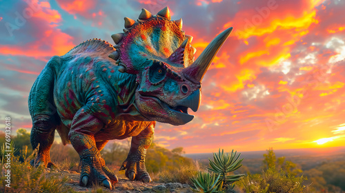 Triceratops in Nature.Jurassic Giant photo