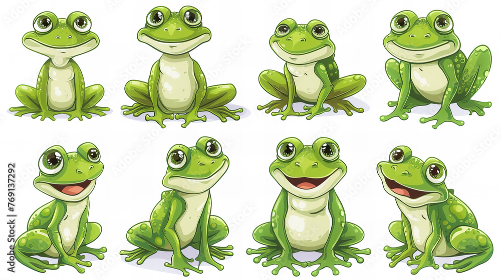 Obraz premium funny frog sticker