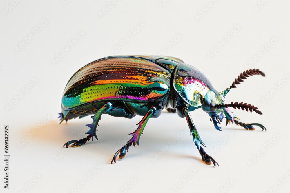 A purebred beetle poses for a portrait in a studio with a solid color background during a pet photoshoot.
A purebred beetle poses for a portrait in a studio with a solid color background during a pet photoshoot.