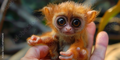 close up of a cute ginger anima with big eyes