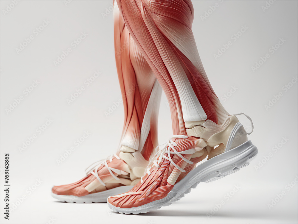 Legs in shoes concept.