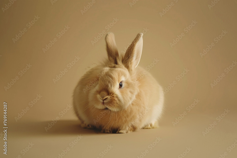 Fototapeta premium A purebred rodent poses for a portrait in a studio with a solid color background during a pet photoshoot.