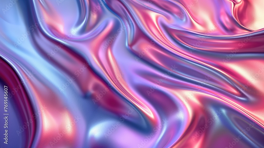 abstract fluid metal background with smooth lines and waves, computer generated images