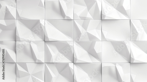 Sfondo di piastrelle bianche geometriche 3D photo