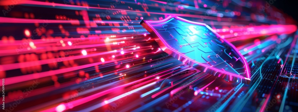 Cybersecurity shield on digital background, visualizing network protection and information security in the age of internet technology - Cybersecurity shield on digital background, visualizing network protection and information security in the age of internet technology -