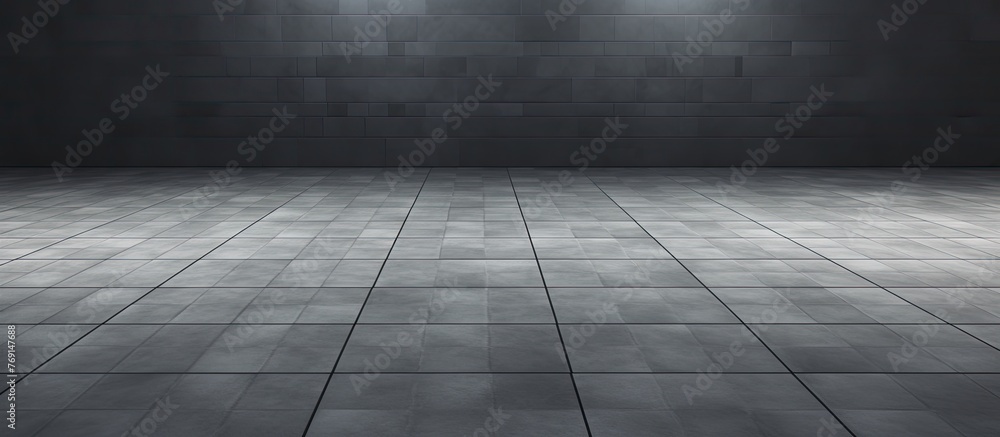 Fototapeta premium Soft light shining on a detailed close-up view of a tiled floor with elegant patterns and textures