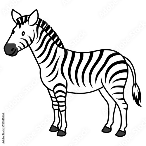 Zebra silhouette vector art Illustration 