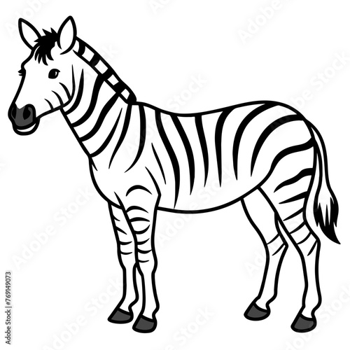 Zebra silhouette vector art Illustration 