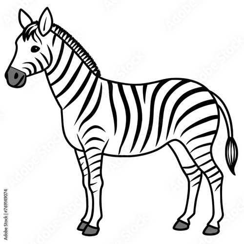 Zebra silhouette vector art Illustration 