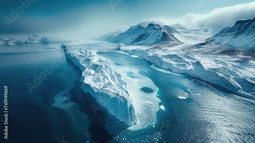 Aerial view of Icebergs