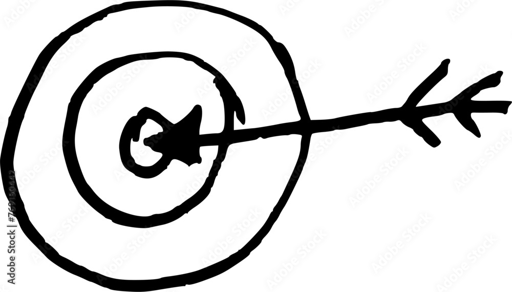 Diverse sports hand drawn vector illustration. target Diverse sports hand drawn vector illustration. target