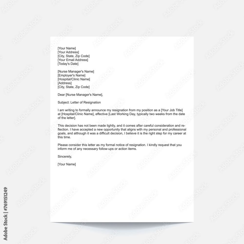 nurse resignation letter,nurse resignation letter template,letter of