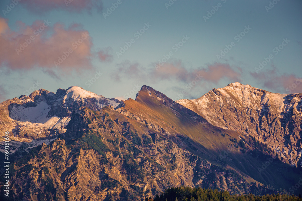 Allgäu - Alpen - Berge - Rotspitze - Panorama - Alpenglühen - Bad Hindelang