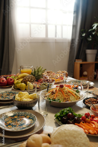 Festive Table Served For Islamic Holiday