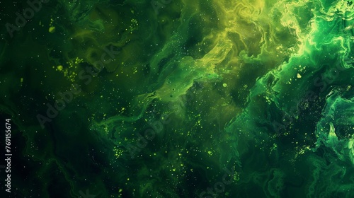 An atmospheric radioactive glow texture, with eerie green and yellow hues blending into darkness, capturing the hazardous beauty of irradiated zones created with Generative AI Technology