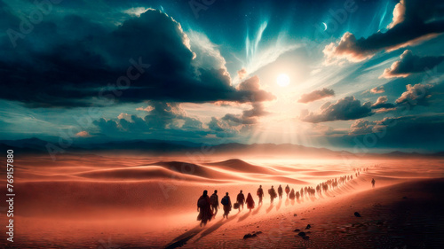 Desert nomads on an epic journey photo
