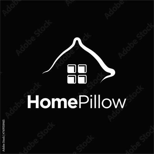 pillow logo icon design vector. Home pillow design templates