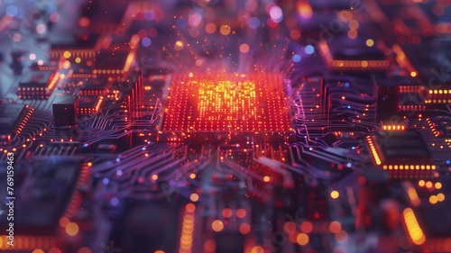 close up of electronic circuit board background
