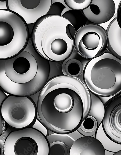 Abstract Creative Background Pattern, Circular and Oval Shapes, Overlapping Design, Generative AI