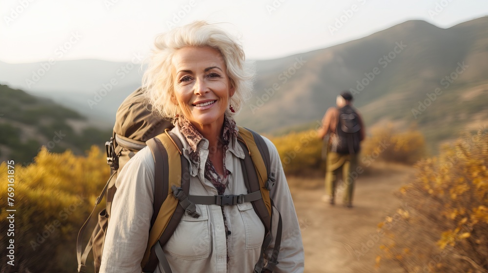 Mountain Hiking Adventure for Mature Woman