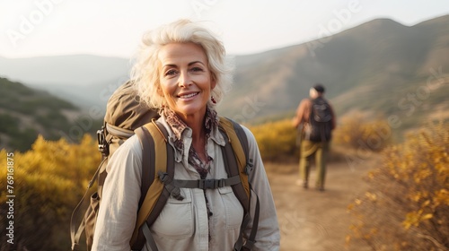 Mountain Hiking Adventure for Mature Woman