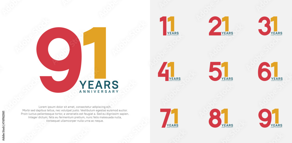 anniversary logo style vector design with red and orange color can be use for celebration day anniversary logo style vector design with red and orange color can be use for celebration day