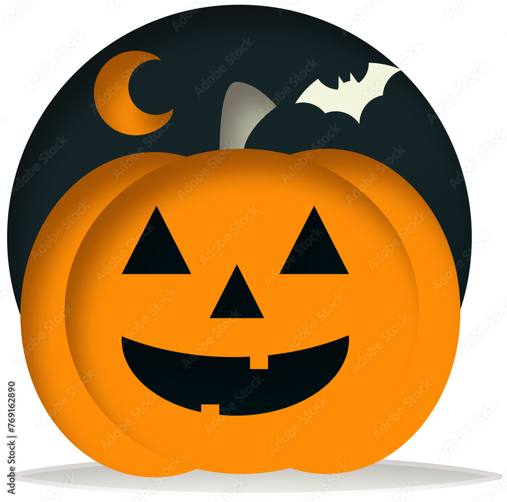 Halloween Jack-o’-Lantern Illustration.
An orange jack-o’-lantern with a carved face, symbolizing Halloween. Halloween Jack-o’-Lantern Illustration.
An orange jack-o’-lantern with a carved face, symbolizing Halloween.