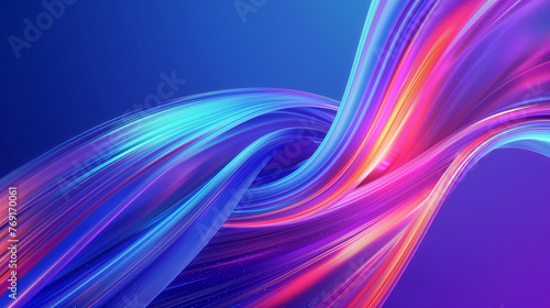 A colorful, swirling line of purple, blue, and red. The colors are vibrant and the line is long. AI.