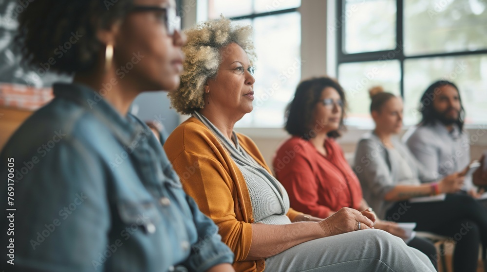 Diverse Group Therapy Session in Progress. Generative ai Diverse Group Therapy Session in Progress. Generative ai