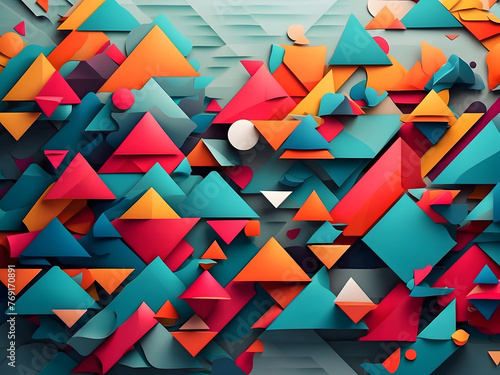 Abstract geometric background with triangle-shaped pattern design.