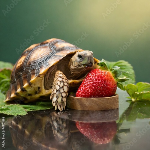 turtle and strawberry