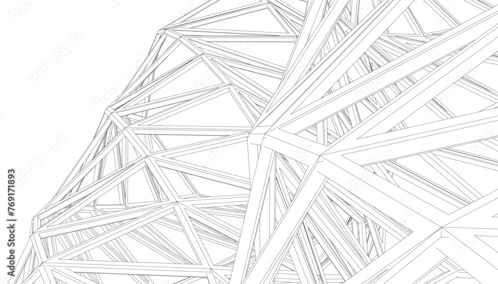 Building 3d structure. Architectural background. Building 3d structure. Architectural background.