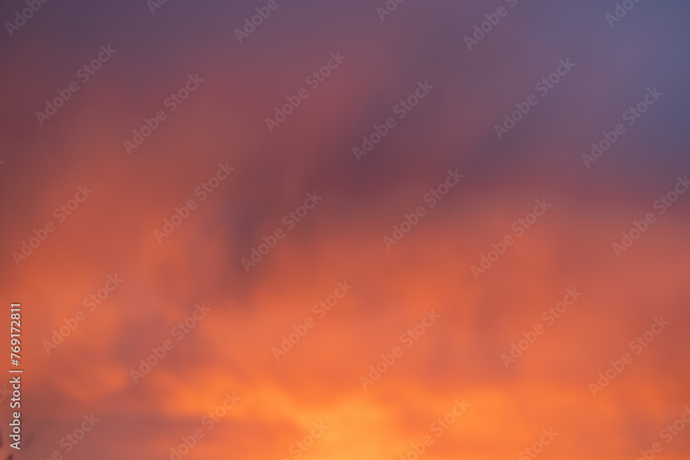Sunset sky for sky replacement or overlay