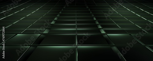 grid thin olive lines with a dark background in perspective 