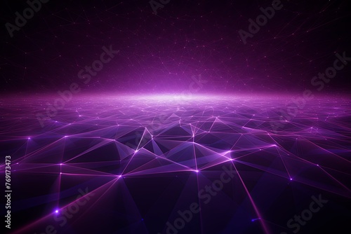grid thin purple lines with a dark background in perspective 