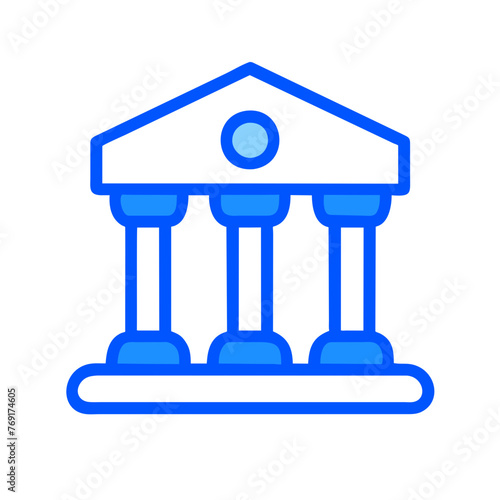 Bank building symbol icon on a Transparent Background