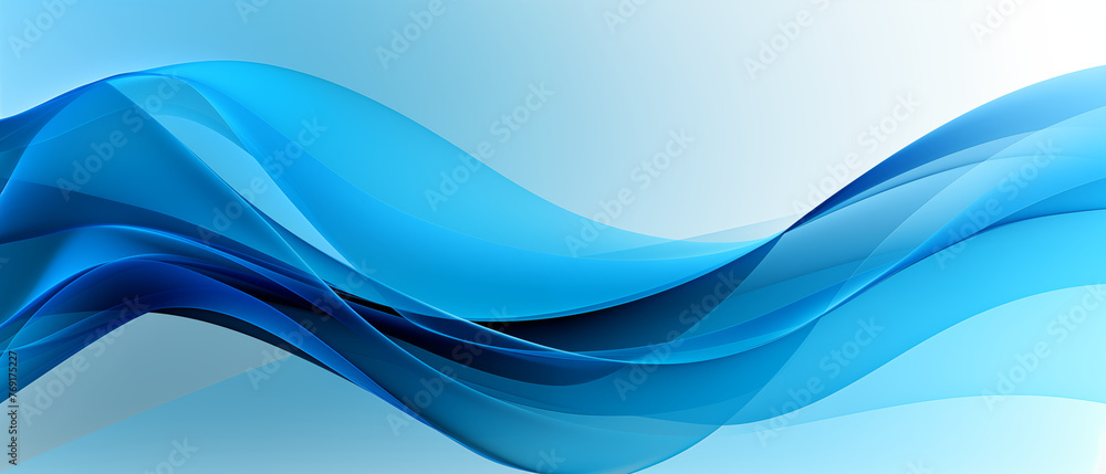 Fototapeta premium Modern Abstract Blue Swirling Waves Background for Creative Projects
