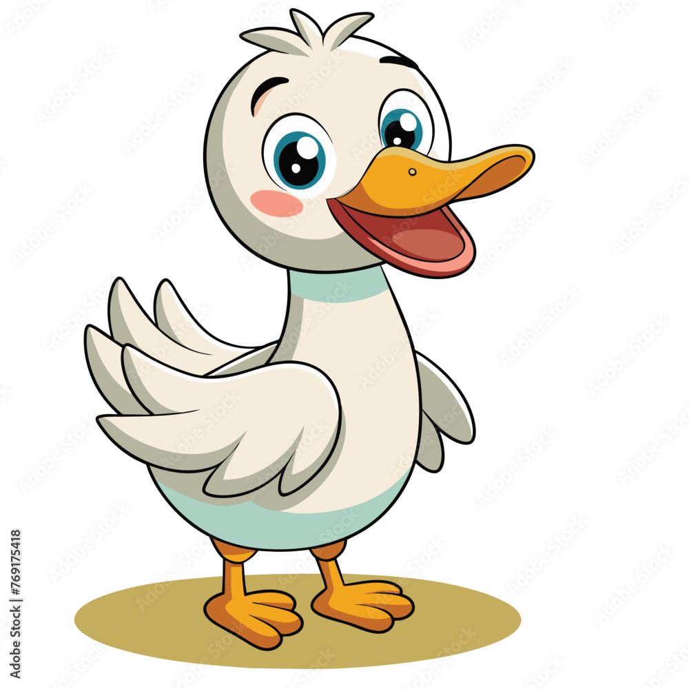 cute-goose-cartoon-characters-vector-illustration- cute-goose-cartoon-characters-vector-illustration-