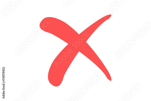 Canvas-taulu red cross mark transparent background