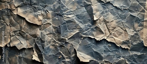 A detailed view of a piece of paper placed against a black background, highlighting its texture and details photo